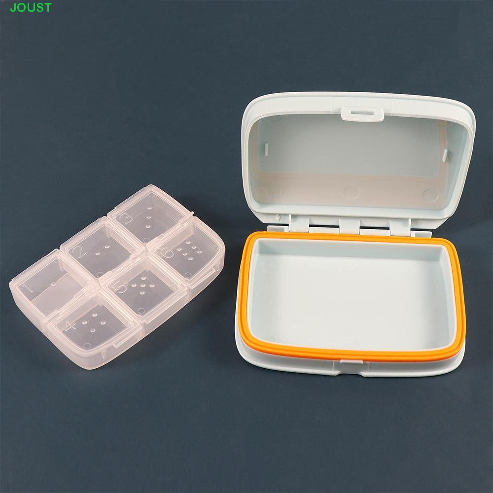 JOUST Pill Case Travel สะดวก Pill Box Pill Organizer Case Candy Box 4/6 Grid Pill Tablet Dispenser