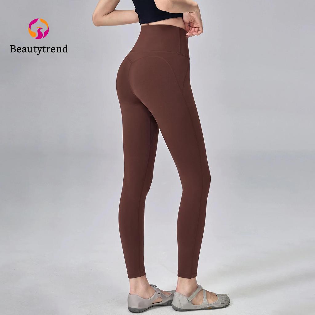 【Beautytrend】กางเกงกีฬา กางเกงโยคะ เอวสูง ยืดหยุ่น รัดรูป เหมาะกับการออกกำลังกายของผู้หญิง ไม่ต้องใส่กางเกงใน ผ้าสัมผัสสบายต่อผิว