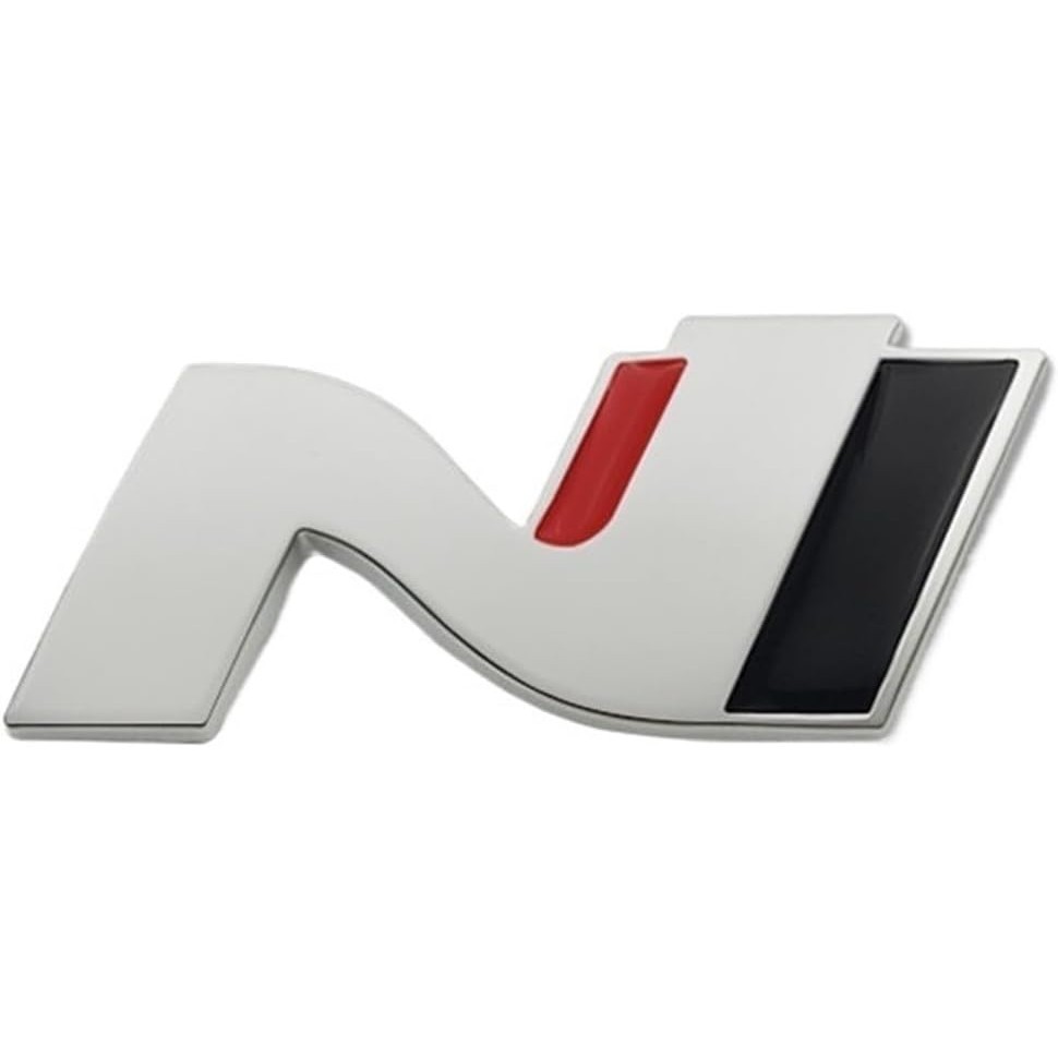 3D โลหะสัญลักษณ์ N Line Emblem รถกระจังหน้าสัญลักษณ์ด้านหลังกระเป๋าเดินทางสติกเกอร์ใช้งานร่วมกับ i20
