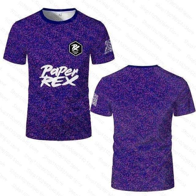 3D Print Paper Rex Esports เสื้อยืดแฟชั่น, VALORANT Sublimation Casual Short Sleeve Unisex