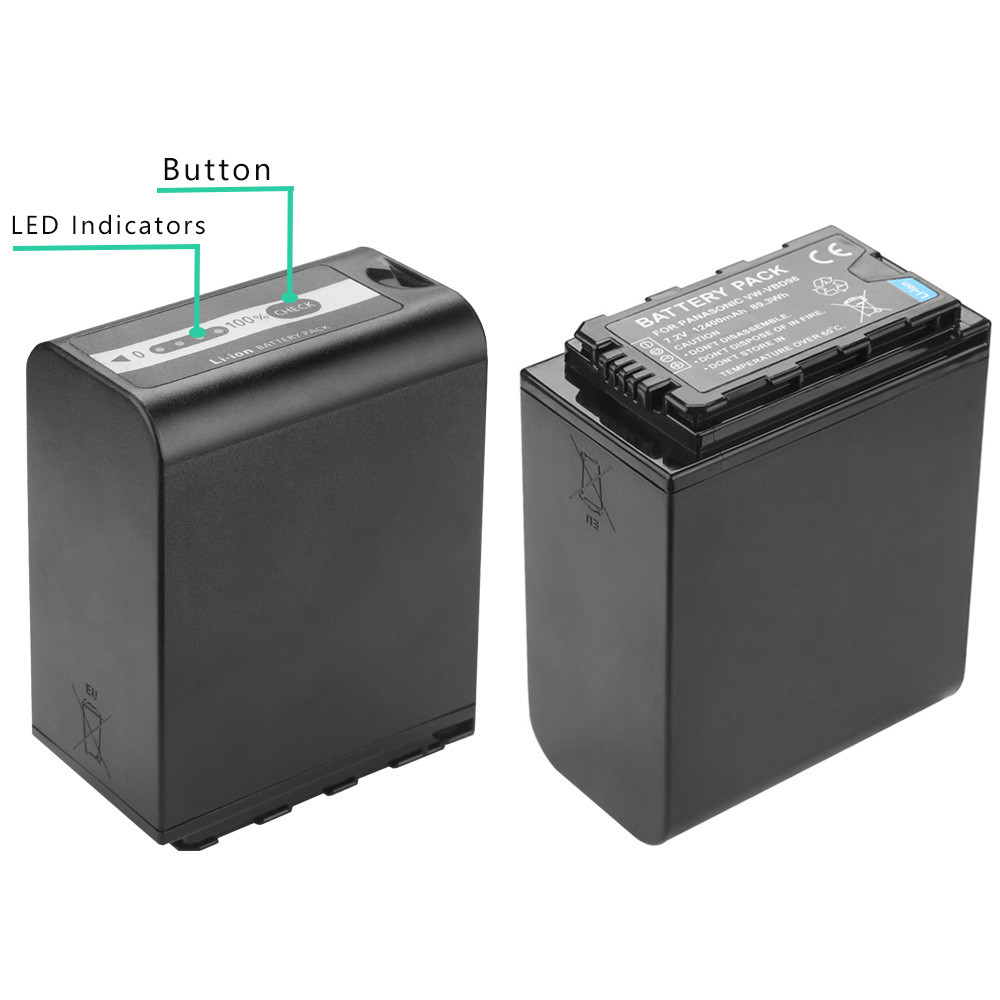 12400mAh VW-VBD98 AG-VBR118 แบตเตอรี่สําหรับ Panasonic AG-3DA1 AC8 DVX200 HPX250 HPX255 HVX201 AJ-PC