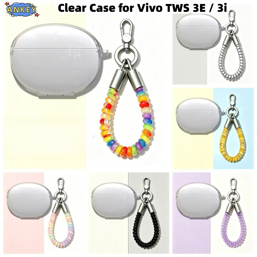 Compatible with Vivo TWS 3E / 3i / Vivo Buds Bluetooth Earphones Transparent TPU Protective Case for