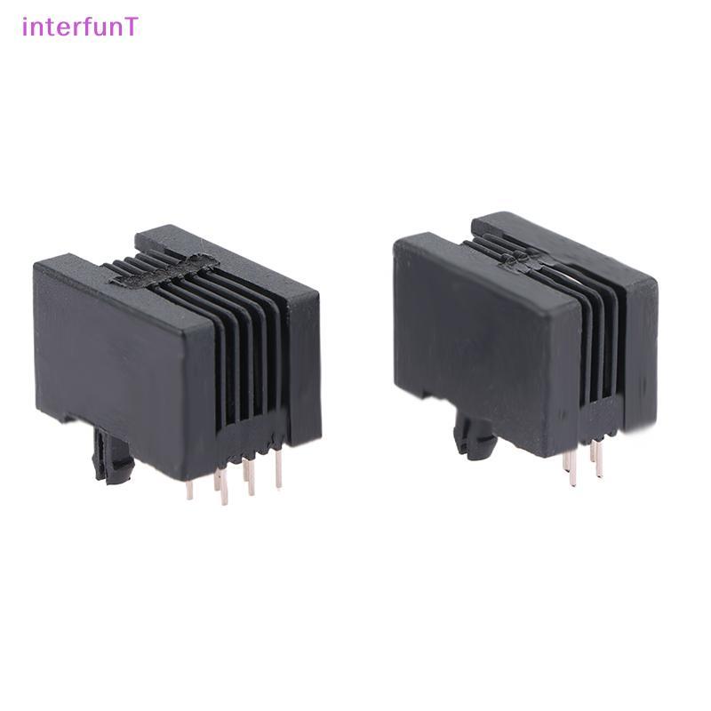 [InterfunT] 10 ชิ้น RJ11 โทรศัพท์ Soet ขาโค้ง 95001 4P4C 6P6C 6P4C หญิง Ja Pcb Connector โทรศัพท์ So
