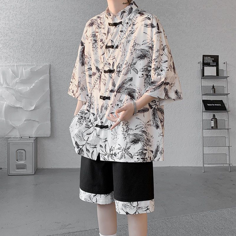 新中国风衣服套装冰丝盘扣衬衫男士短袖短袖外套装装装新款套装新款套装新款 连衣裙子: wrapกระดุม shirtsdd999.myosdd999myosdd999myosdd999my202609