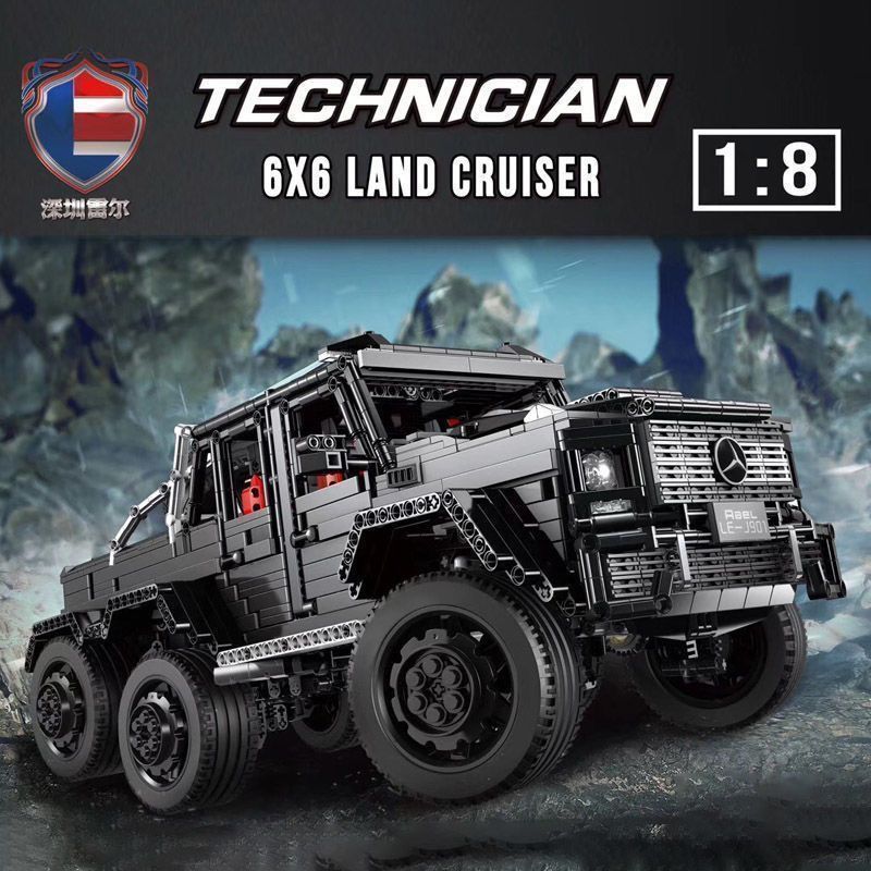 Rael J901 Mercedes-Benz Big G63 สีดํารถออฟโรด 6X6 ประกอบปริศนาผู้ใหญ่ความยากสูง Buil