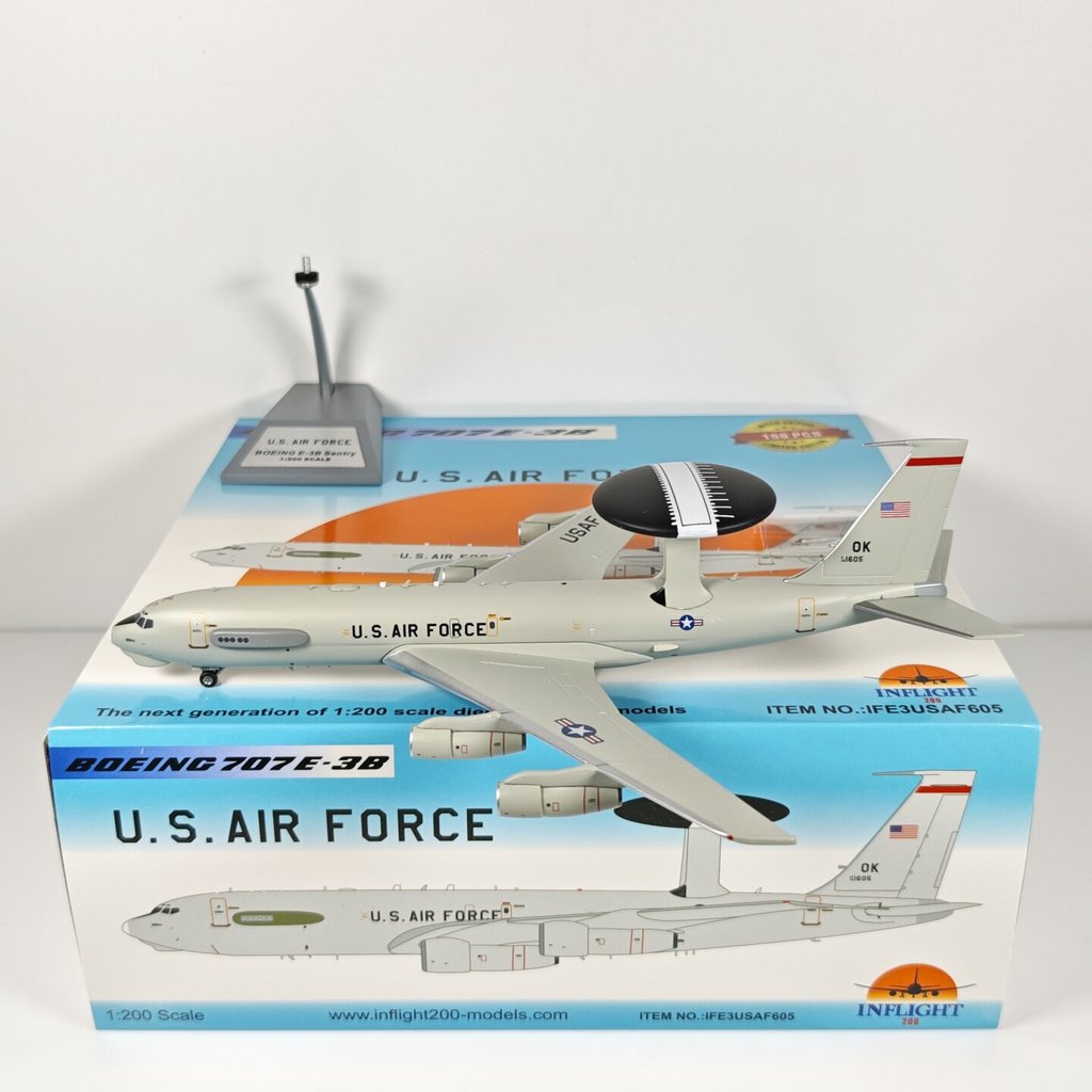 Inflight 1: 200 US Air Force E-3B 76-1605 อิเล็กทรอนิกส์ Reconnaissance เครื่องบินรุ่น