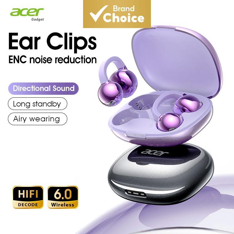 Acer OHR825 หูฟังเปิดหูคลิปหูฟังบลูทูธ 6.0 5g Ultra-Light 24H แบตเตอรี่เสียงทิศทาง ENC Call Noise Ca