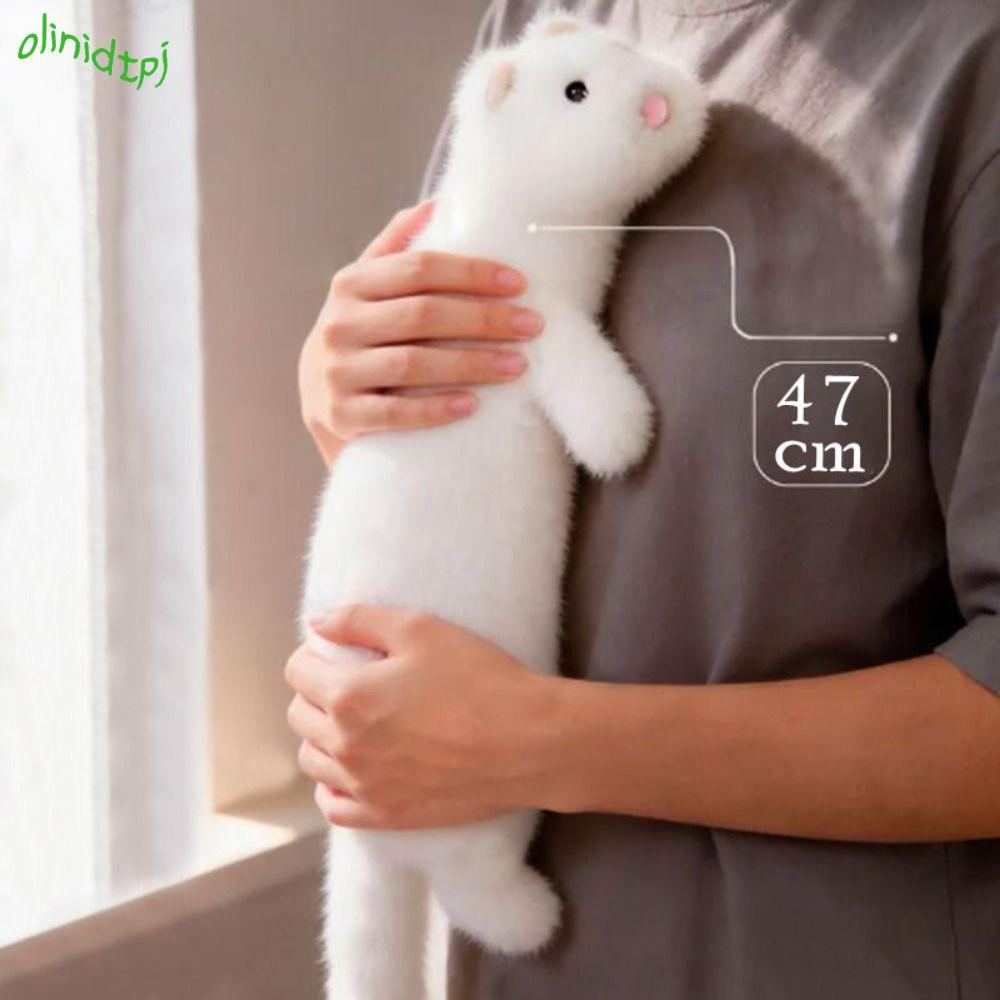 IOLINIDT ตุ๊กตา Ferret ของเล่น, ตุ๊กตานุ่มน่ารัก Expression Ferret หมอนตุ๊กตา, เย็บหนาแน่นเนื้อปุยเบ