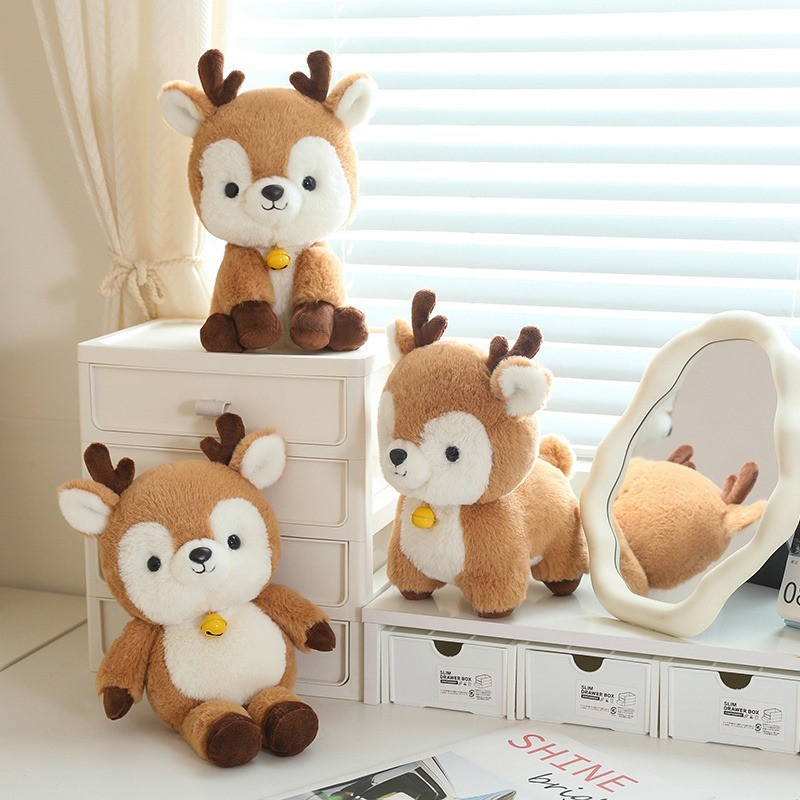 Bell Fawn Plush Toy Option A Option B Option C นั่งวิ่งยืน Pose Collection ของขวัญ