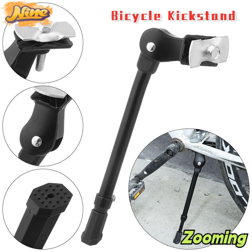 ZOOMING Kick Stand สีดําสีเงินด้านหลังจักรยานเสือภูเขา