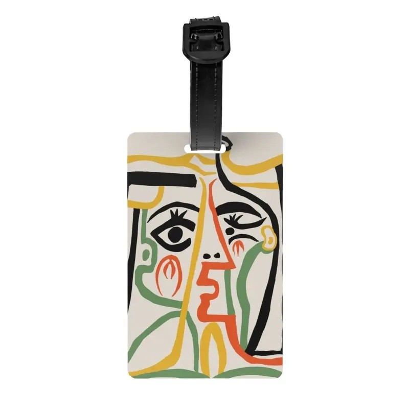 Custom Tete De Femme กระเป๋าเดินทางแท็กชื่อการ์ด Pablo Picasso งานศิลปะความเป็นส่วนตัวฝาครอบ ID Labe