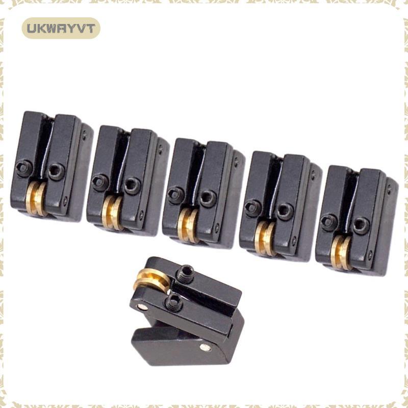 [ukwryvt] Lovoski Black Fixed 6 String Headless Guitar Bridge Tailpiece Roller Saddle
