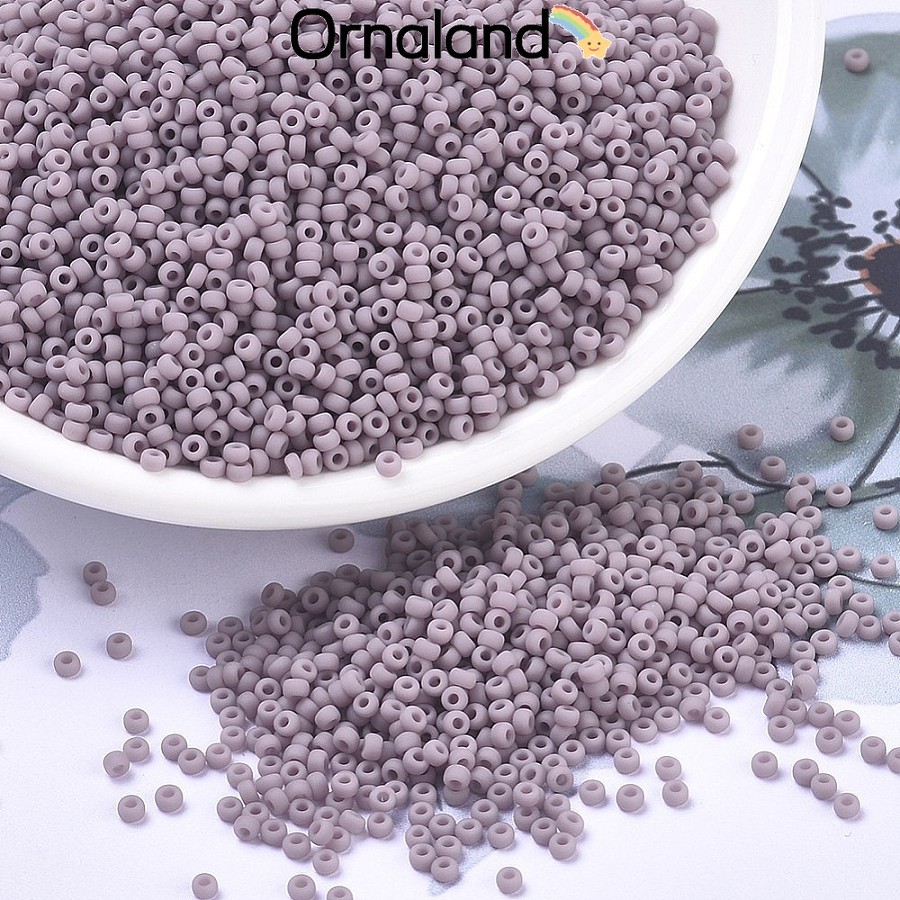 10gs MIYUKI รอบ Rocailles ลูกปัดญี่ปุ่นลูกปัด 11/0 (RR410F) Matte ทึบแสง Mauve 11/0 2x1.3 มม.รู: 0.8