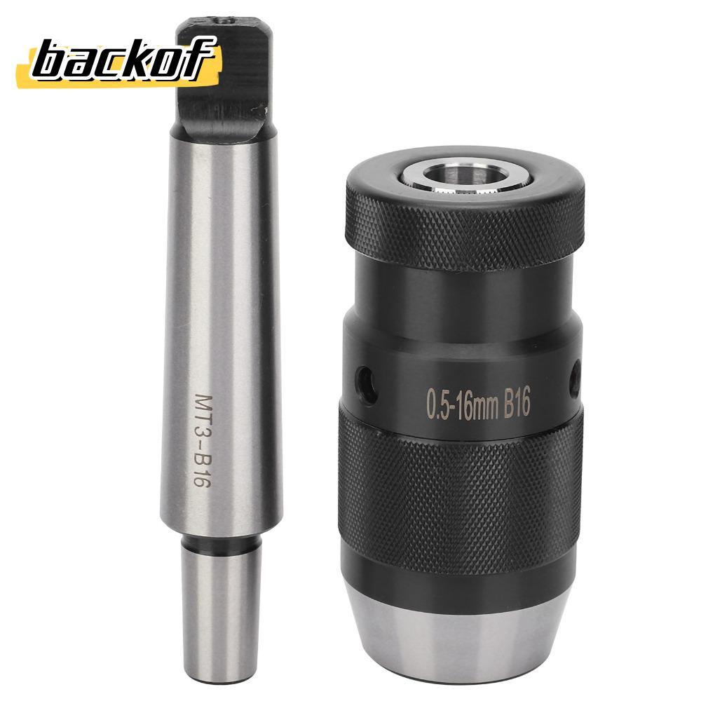 BACKOF Quick Release Drill Chuck, B16 0.5 16 มม.Morse Taper MT3 Keyless Drill Chuck, Taper Tapered M
