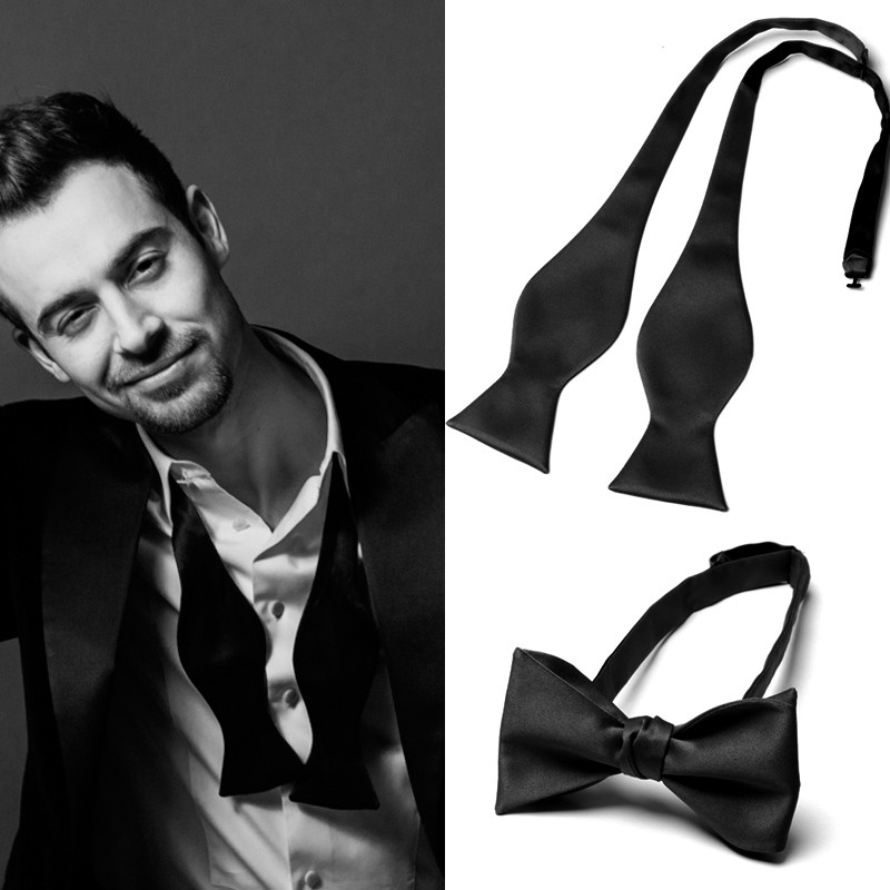 Gourd Bow Tie สีดําสีฟ้าสีแดงผู้ชายสวมใส่อย่างเป็นทางการ Hand Tie Bow Tie เสื้อดอกไม้ jkdk เวอร์ชั่น