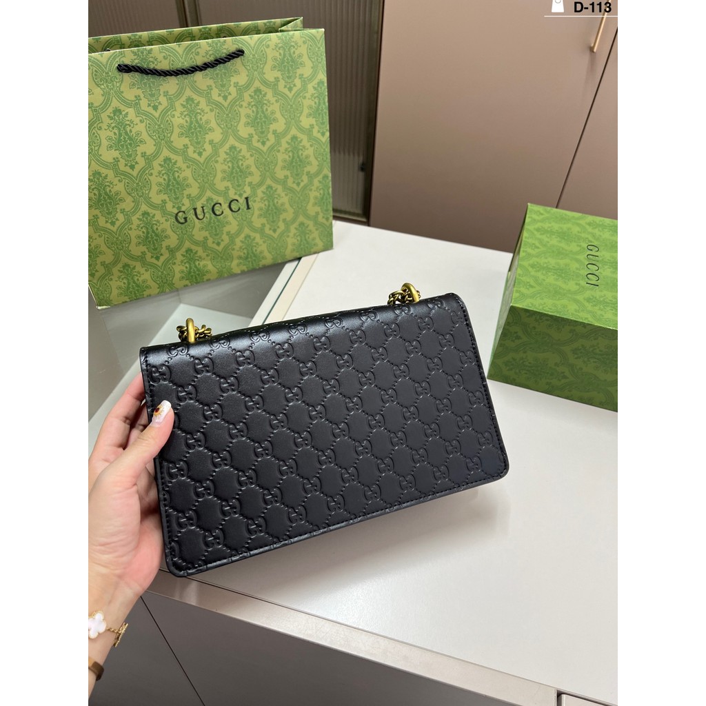 Old School Bag Logo Retro Buckle Chain Bag Shoulder Bag 28cm 264154