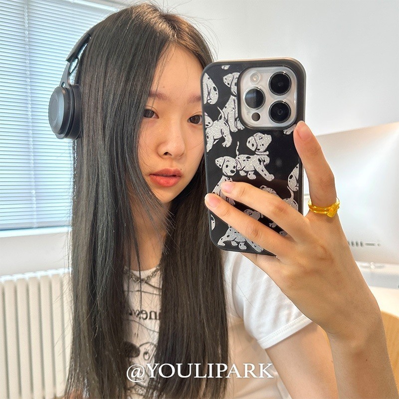 Ins สีดําGlossy Soft Case Anti-Fallเคสโทรศัพท์สําหรับiPhone 16 Promax 15 Promax 12 13 Mini 14plus 11 Pro Max X XS XR XS Max 7 8 plus Se2020