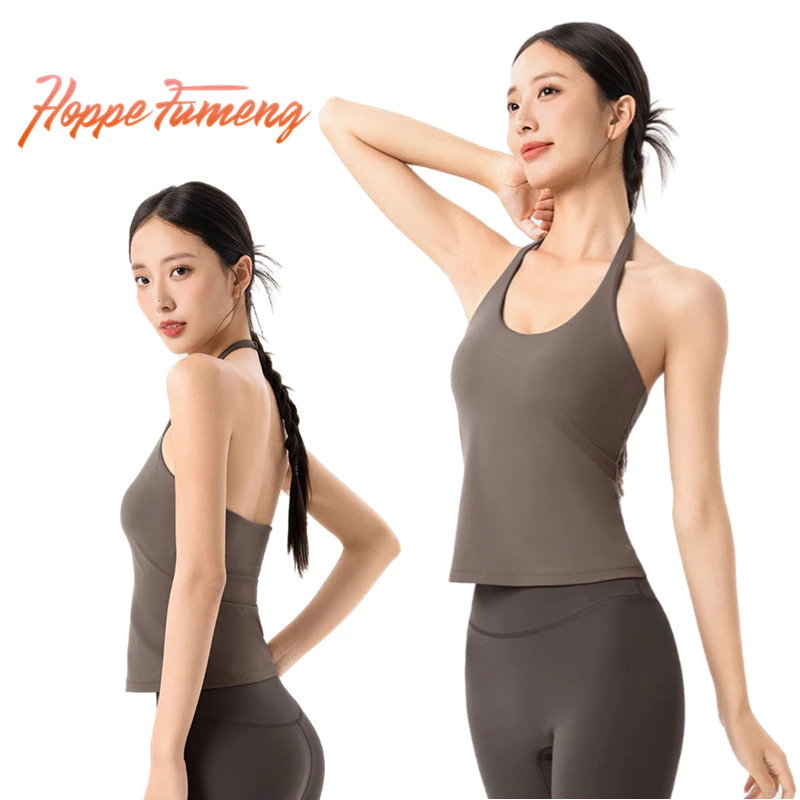 Hope Fumeng เสื้อโยคะบุนวมสำหรับผู้หญิง ออกแบบมาด้วยคอกลมแบบ U สวมใส่ง่ายและสบาย
