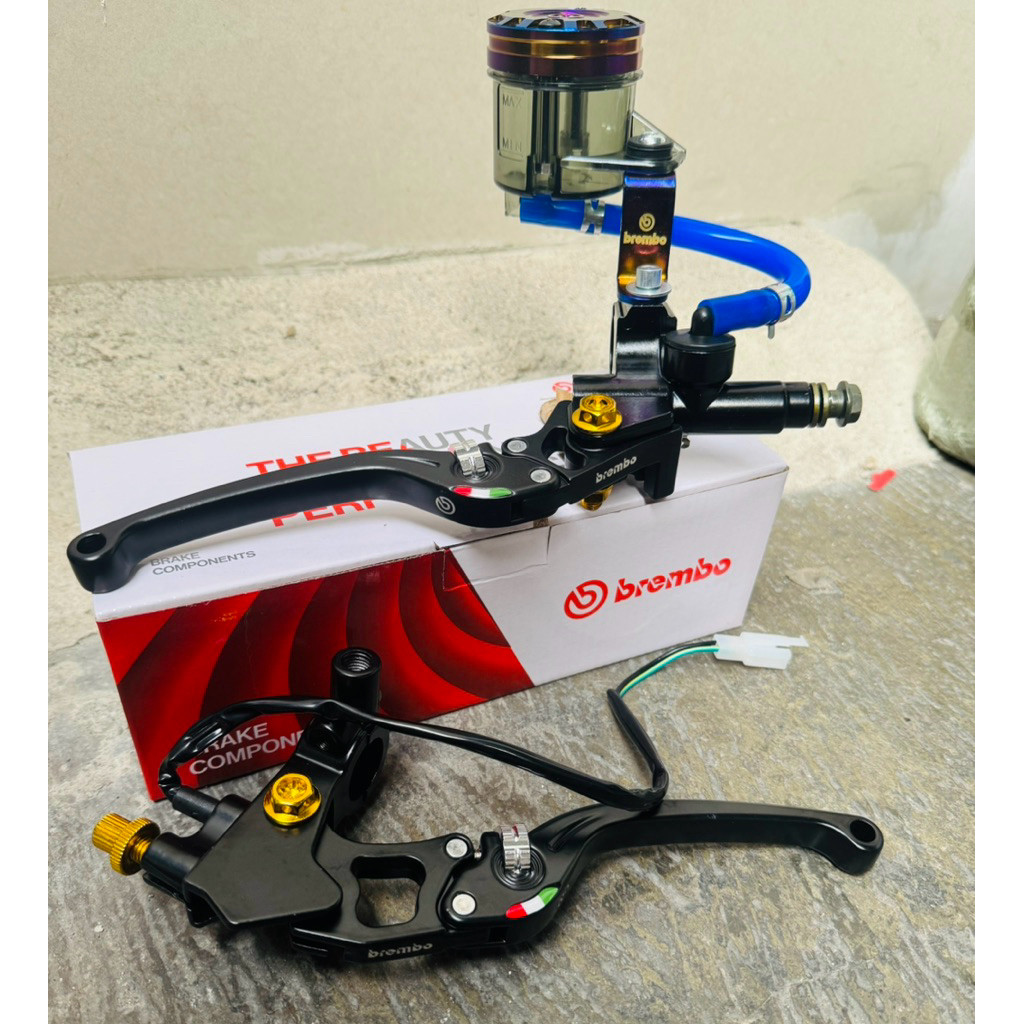 RCS 98 MASTER PUMP BRAKE HANDLE JUMBO SMOKE TUBE CNC CAP TWOTONE THAILAND UNIVERSAL