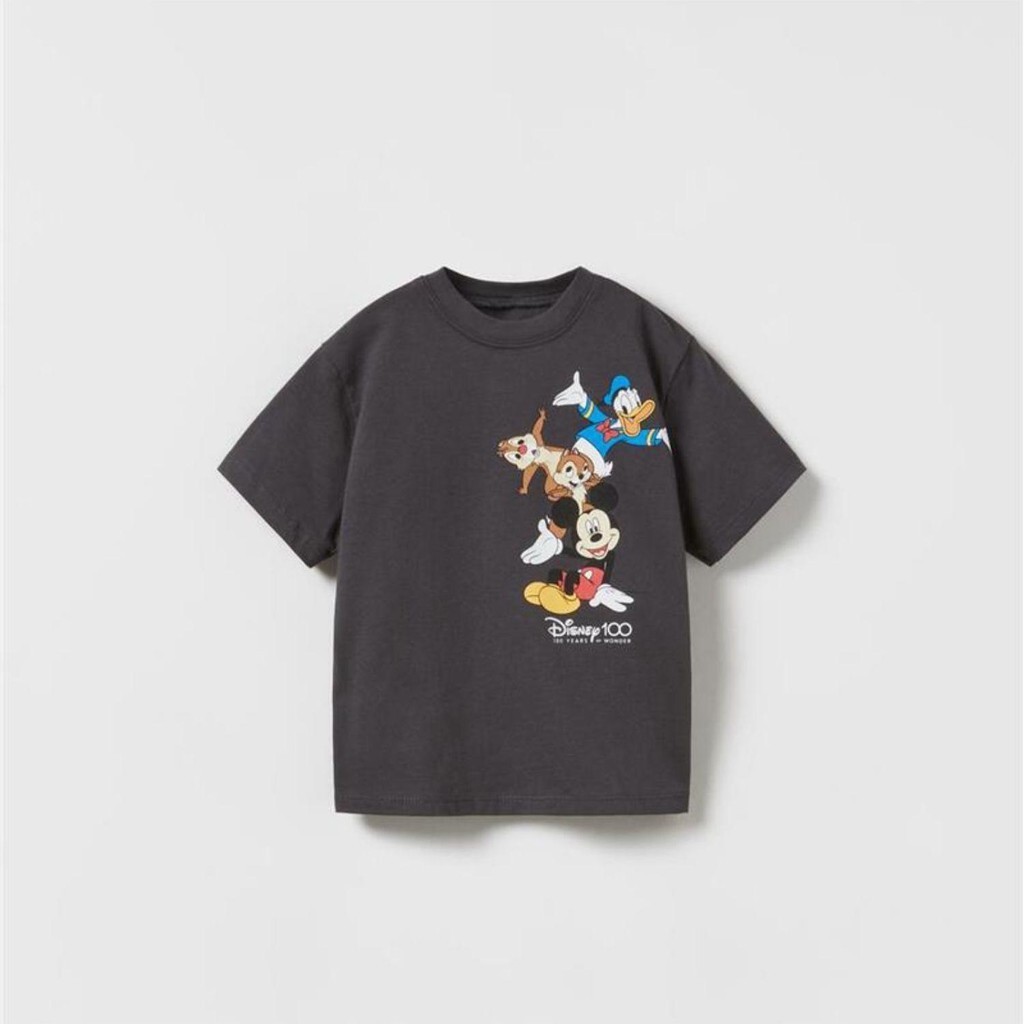 ZARA ชุดฤดูร้อนสำหรับเด็ก เสื้อยืดแขนสั้นมิกกี้เมาส์และผองเพื่อน