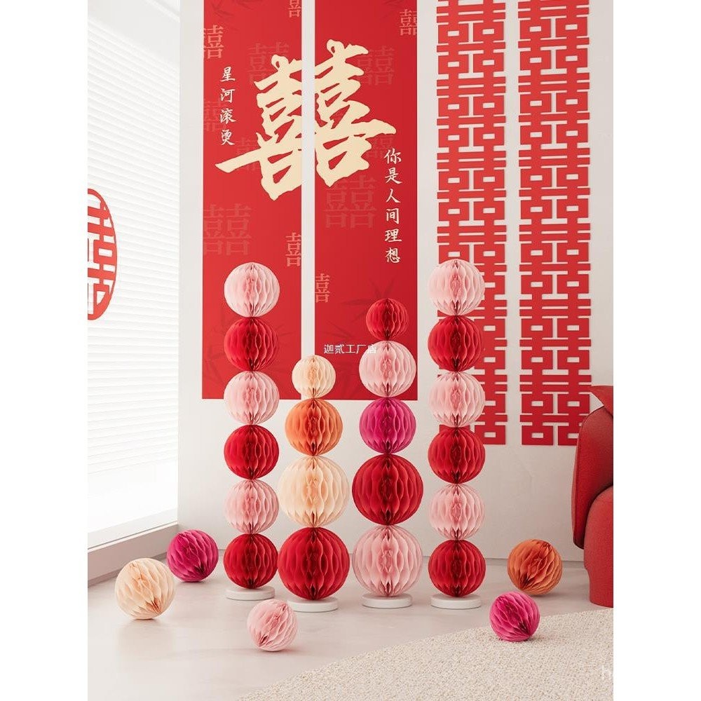 คอลัมน์ห้องนอนบ้านใหม่ผู้หญิงรังผึ้งบอลแต่งงานตกแต่งห้องจัดงานแต่งงานหมั้นพวงมาลัยพื้นหลังภาพชุดเค้า