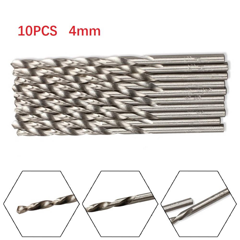 10Pcs Drill Bit 4mm High Speed Steel Drilling Auger Bit Countersink For Wood Metal Drill Bits For El