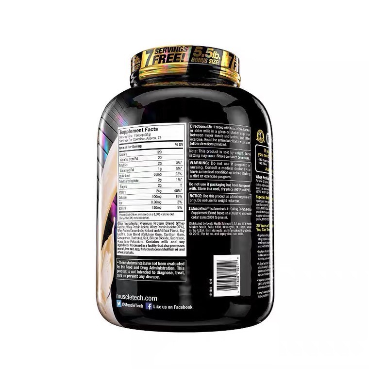 Muscletech Gold NitroTech: ผงวhey protein สำเร็จรูป ขนาดเลือก 5.5lbs และ 6lbs