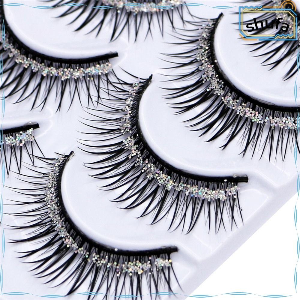 SHUFA Diamond Manga Lashes Dramatic Volume fiber Fuffy Lashes Shiny Spiry หนา Long Eye Lashes