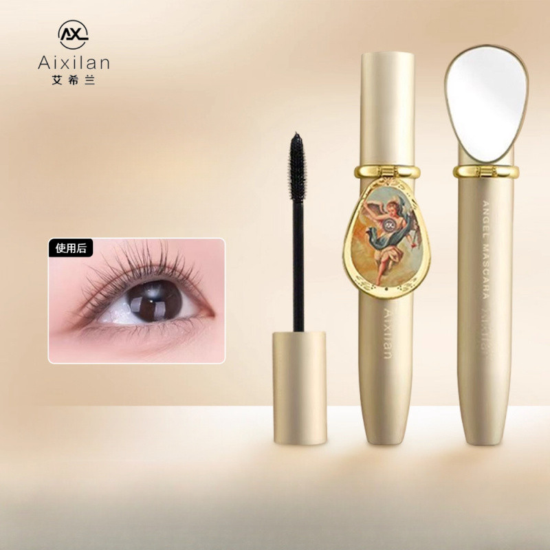 AIXILAN Mirror Eye สีดํากันน้ํา Non Dizzy ย้อมยาว Curling ซิลิโคนกันน้ําแปรงขนาดเล็ก Eyelash จัดแต่งทรงผมแต่งหน้า Holding