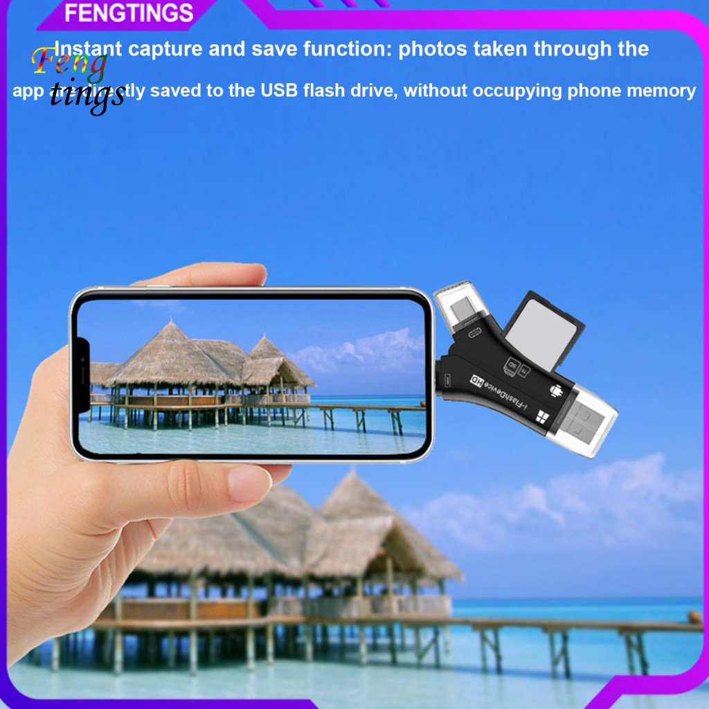 [Ft] เครื่องอ่านการ์ดสําหรับการ์ดหน่วยความจํา Usb 2.0 Sd Card Reader ความเร็วสูง 4-in-1 Card Reader 