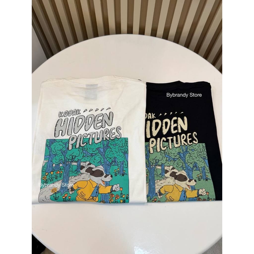 เสื้อยืด โกดัก ลายภาพพิมพ์น้องหมา Hidden Picture