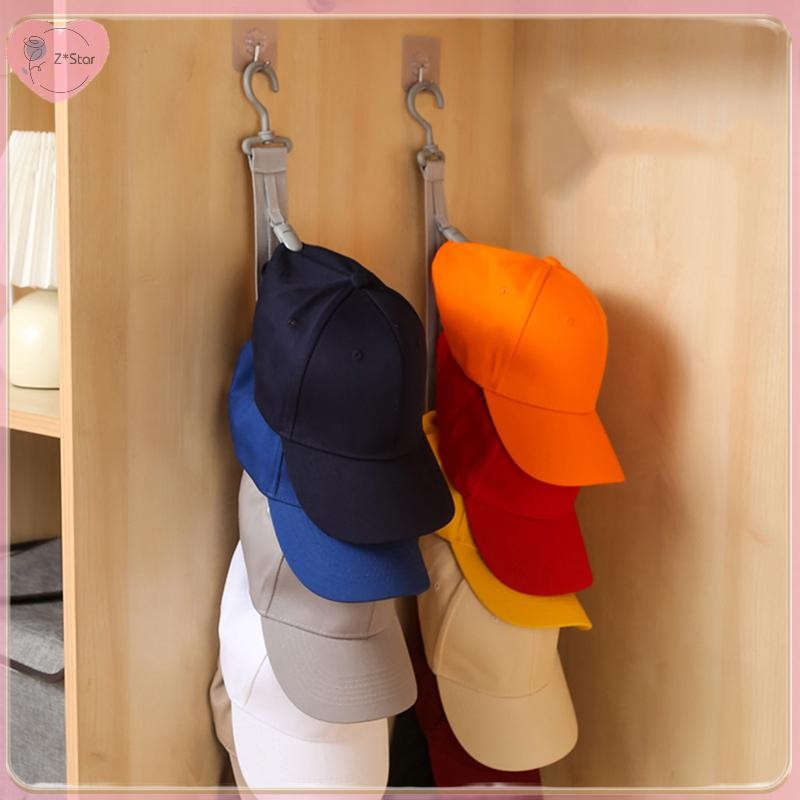 Z*Star Cap Clip Hat Storage Clip Hat Storage Display Rack Baseball Cap Hanger เหมาะสําหรับตู้เสื้อผ้