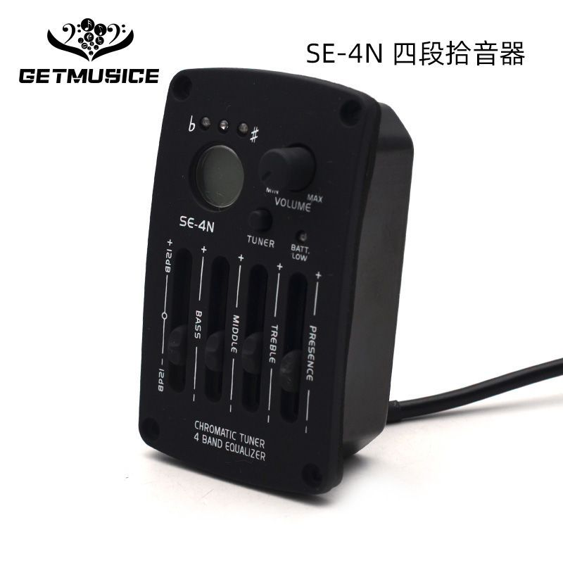SE-4N Four-Stage Guitar Pickup Acoustic Acoustic Guitar EQ Balancer Pressure Electric Pickup Rubber 