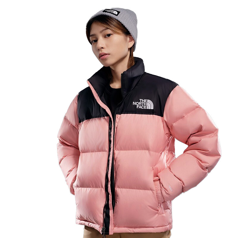 เสื้อกันหนาวสำหรับผู้หญิง TNF Retro Nuptse แบบเอวสูง กันน้ำ ออกแบบใหม่จากปี 1996