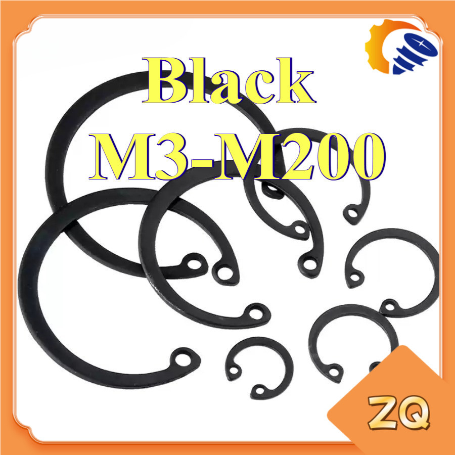 แหวนล็อคใน เหล็กชุบดำ แหวนล็อค  แหวนล็อคใน - ดำ (RTW)  M3-M200mm  Retaining Rings Internal C Type【ZQ