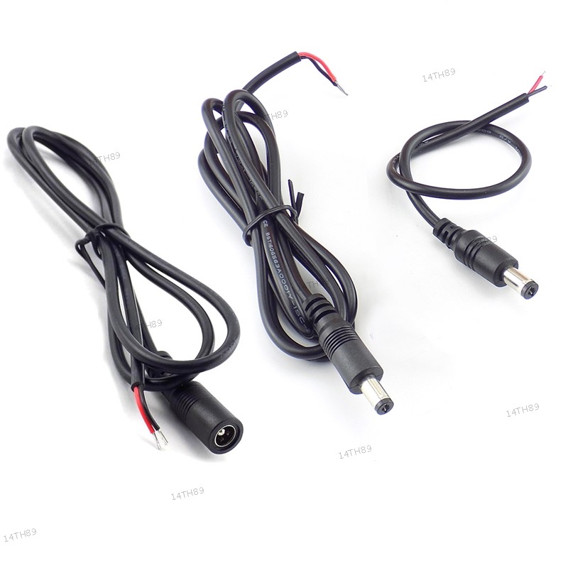 0.25 M/1 M Extension 12 V DC ชายหญิง 5.5*2.1 มม.สายไฟ 22AWG สําหรับกล้องวงจรปิด LED Strip อะแดปเตอร์