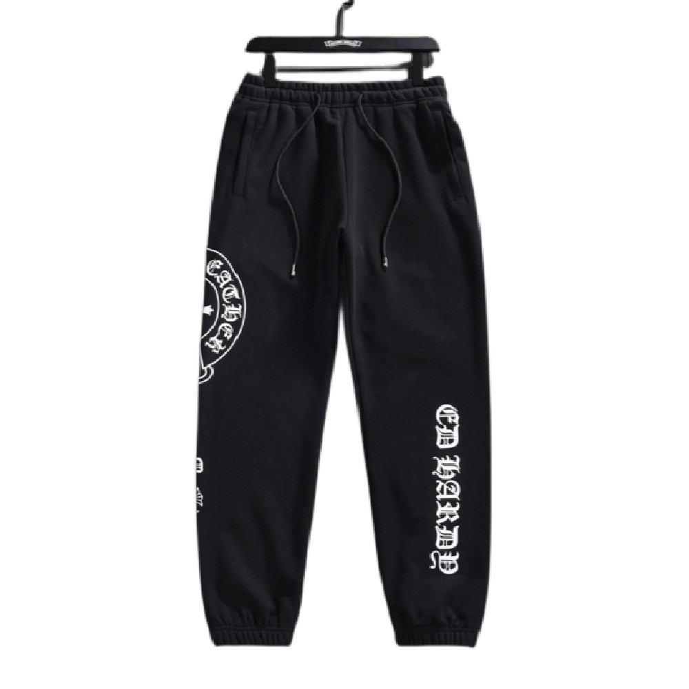 Chrome Hearts Chrome Hearts Chrome Hearts Horseshoe Cross สันสกฤตจดหมายกีฬากางเกงลําลองผู้ชายผู้หญิง