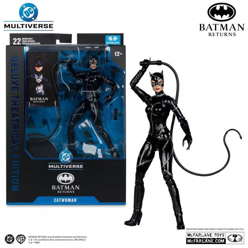 คลังสินค้าพร้อม McFarlaneand DC Multi-Universe Batman Return Catwoman Penguin Man Max Shrek Penguin 