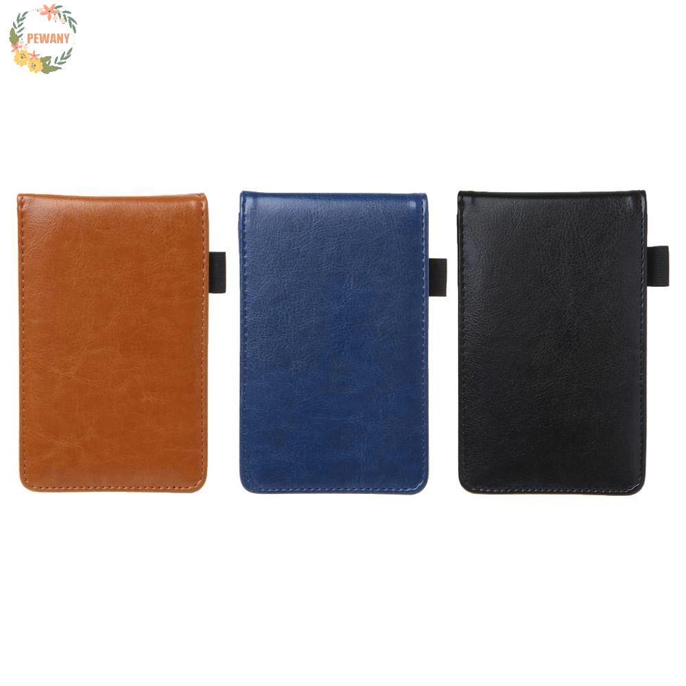 PEWANY Mini Notepad สํานักงานมัลติฟังก์ชั่แผ่นบันทึกปกหนังไดอารี่ขนาดเล็ก A7 โน้ตบุ๊ค