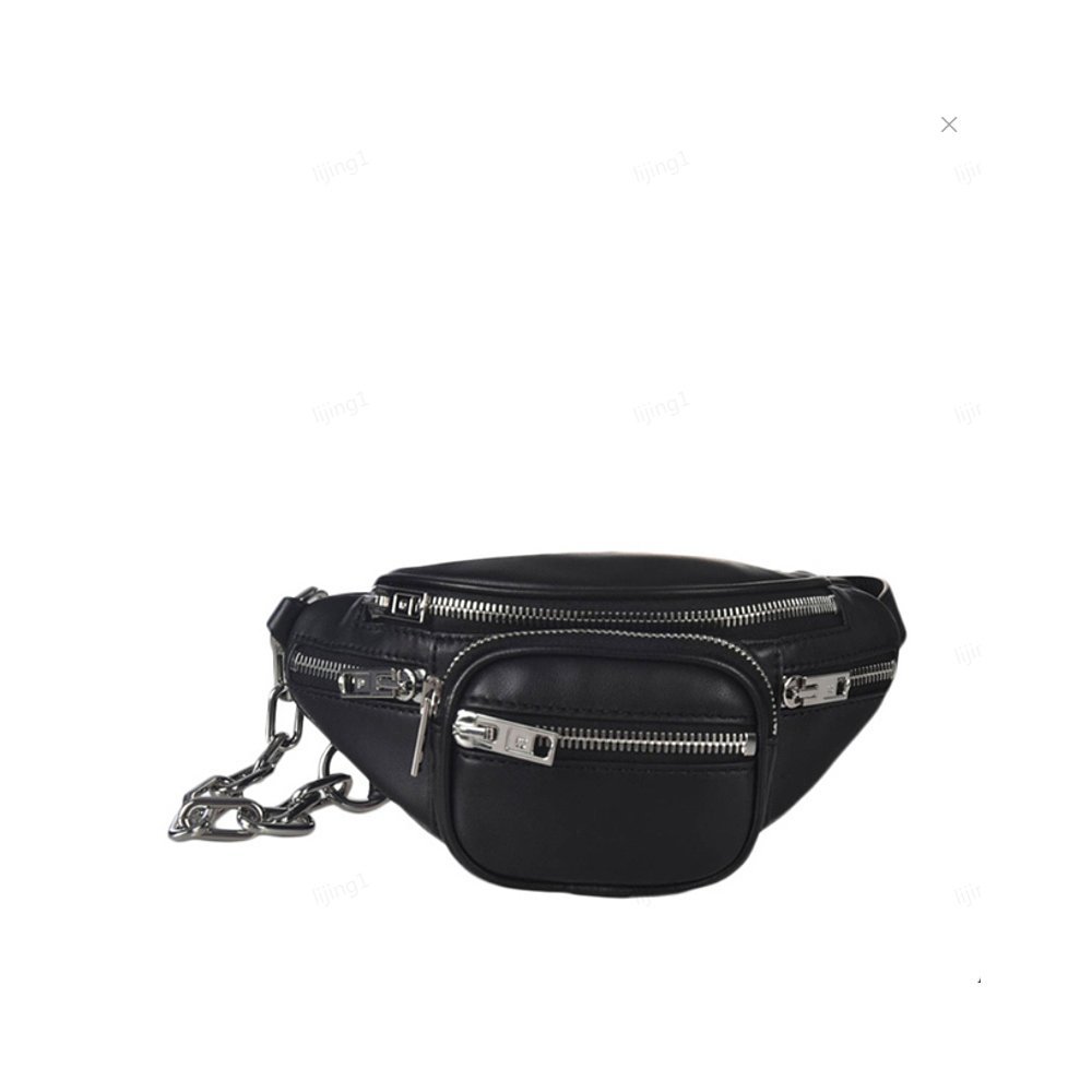 Hong Kong Direct Mail ALEXANDER WANG กระเป๋าคาดเอวสุภาพสตรีสีดํา 2030P0073C-001 กระเป๋าคาดเอว/กระเป๋