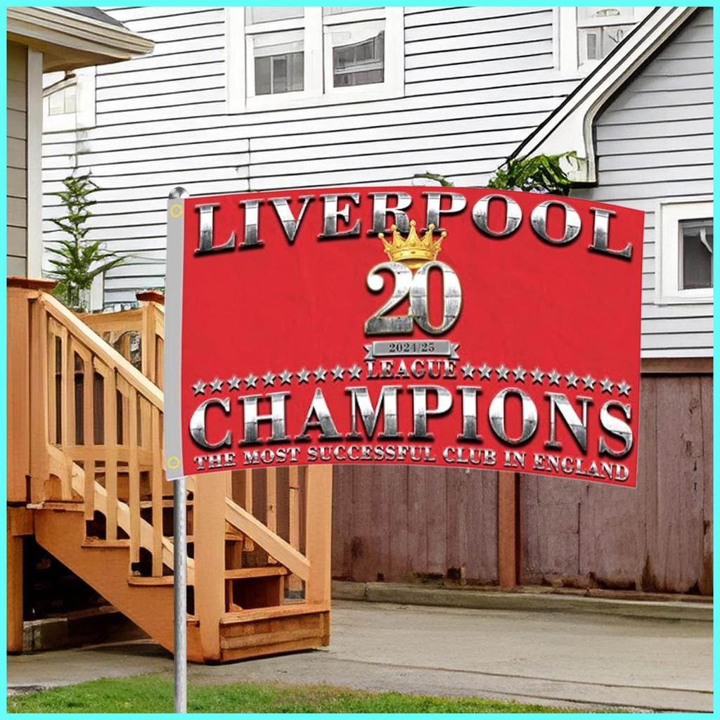 Soccer Champions Flag 2025 England Football Club League Winner Banner 3x5 ฟุต Championship Flag สําห