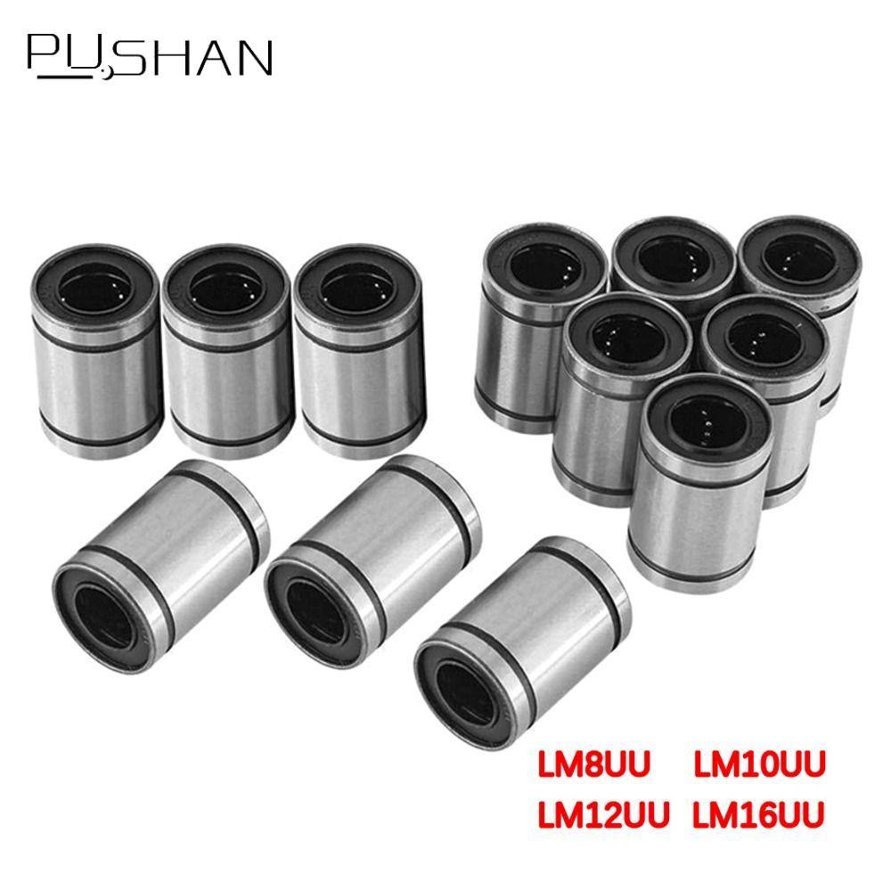 PUSHAN Linear Ball Bearing ทนทานสําหรับเครื่องพิมพ์ Rods Shaft LM8UU LM10UU LM12UU LM16UU