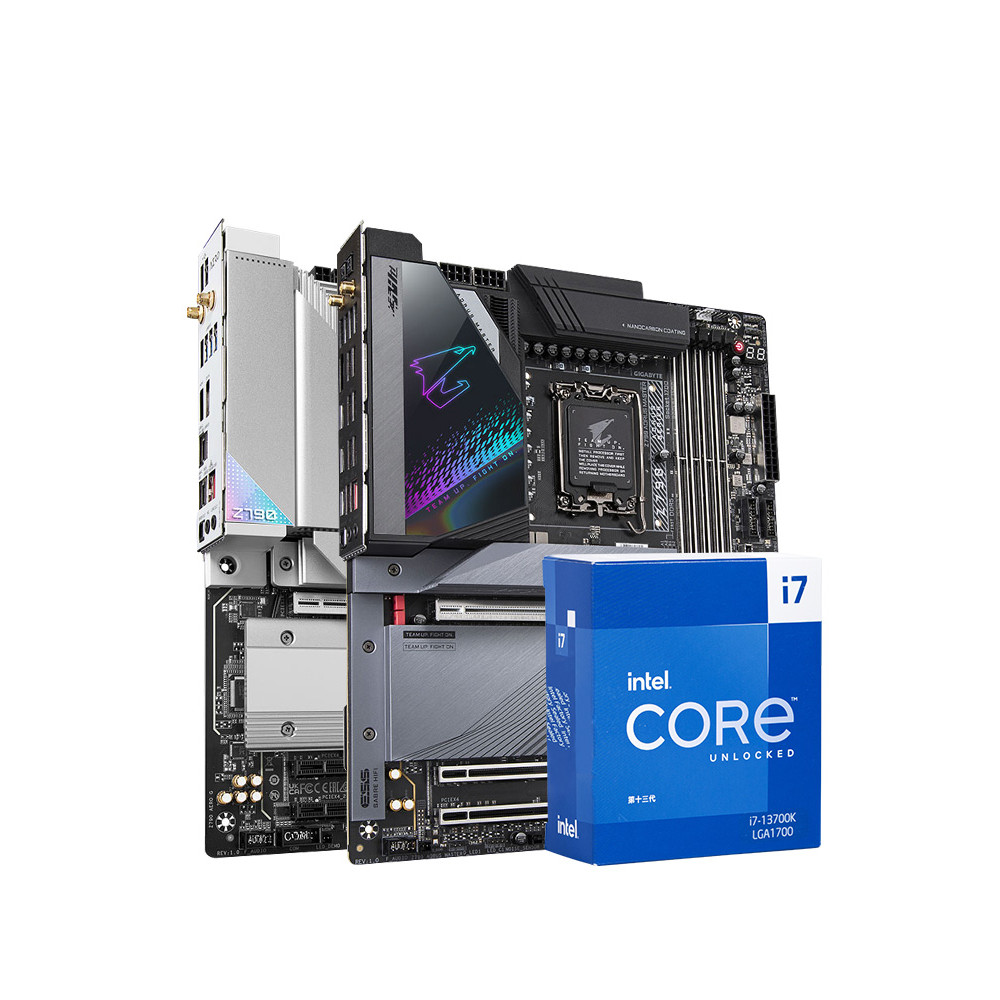 Intel i7 13700K 13700KF ชนิดบรรจุกล่อง Gigabyte Z790 ขนาดเล็กแกะสลักเมนบอร์ด CPU ชุด i713700เคเค