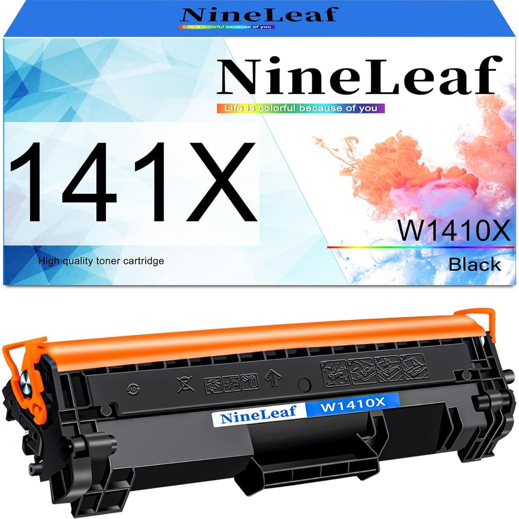 NineLeaf W1410X พร้อมชิปตลับหมึกสําหรับ HP 141X ตลับหมึกใช้สําหรับ Laser Jet MFP M140w M139w M110w (