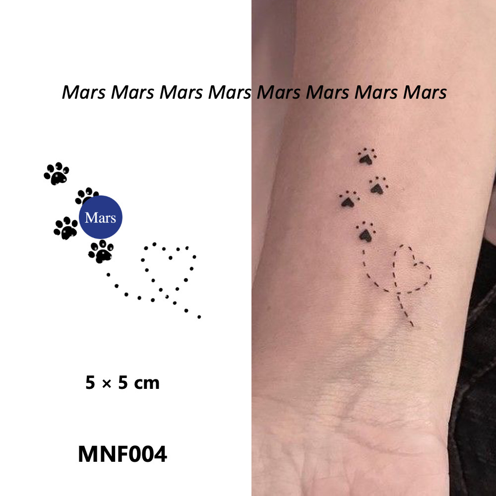 สติ๊กเกอร์รอยสักกึ่งถาวร Mars Tattoo NEW Technology, อายุการใช้งาน 2 สัปดาห์, MNF004