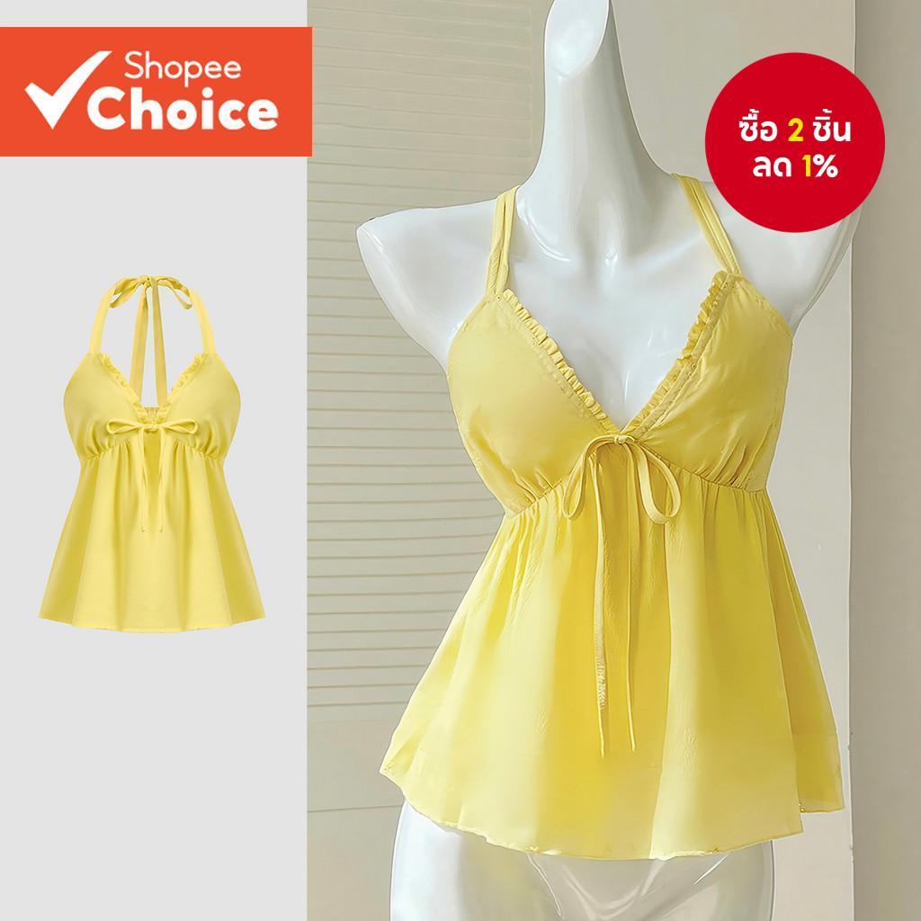 Batch143-เสื้อกล้ามคอเชือกแขวนสีพื้น-TKB143P2D485