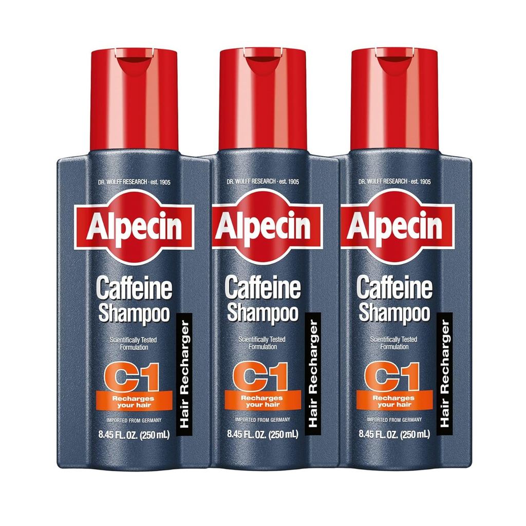 Alpecin C1 Caffeine Shampoo 8.45 fl Oz (แพ็ค 3 ชิ้น) I Hair Performance Enhancer I ส่งเสริมการเจริญเ