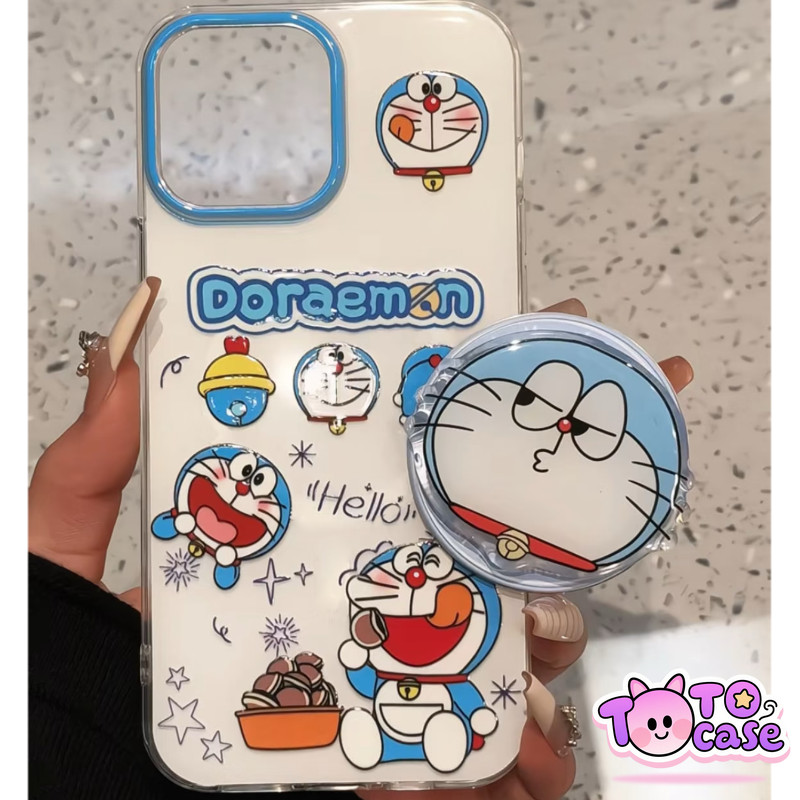 เคส Oppo A54 A17 A7 A60 A11 A3Pro A5i A58 A38 A12 A16 A3s A5s A3X A3 A15 A55 A18 A52 ปก IMD ลายโดราเอมอนจอมตะกละ