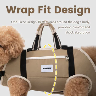 HamshMoc Dog Comfort Backpack การออกแบบตามหลักสรีรศาสตร์สายรัดระบายอากาศหัวเข็มขัดโลหะผสมสังกะสีใช้กลางแจ้ง