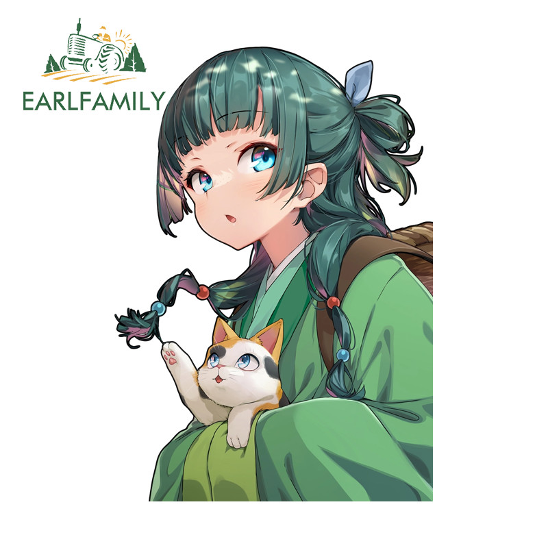 EARLFAMILY Apothecary Diaries Maomao สติกเกอร์รถน่ารัก Occlusion Scratch รถจักรยานยนต์รถเข็น SUV ไวน